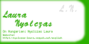 laura nyolczas business card